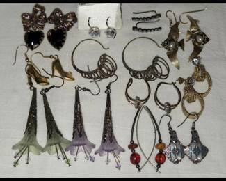 Costume and Sterling Earrings