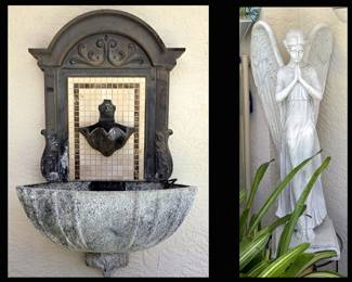 Wall Fountain and Slender Angel