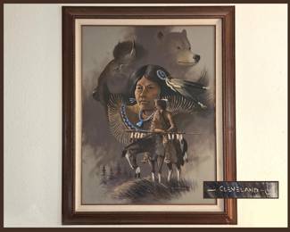 Large Fred Cleveland Painting Signed Cleveland