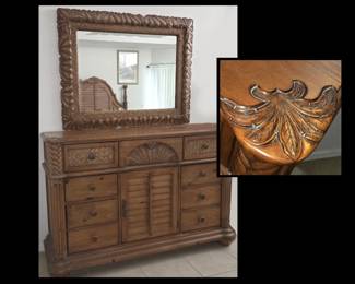 Palm Court Dresser and Mirror