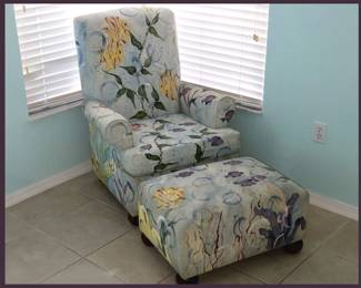 Tropical Fish Themed Chair and Ottoman