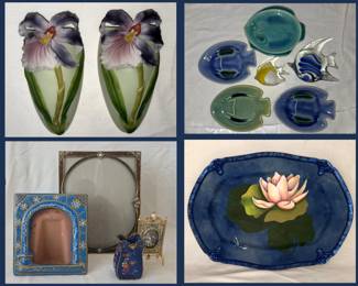 Wall Pockets, Small Fish Dishes, Pretty Frames and Painted Platter