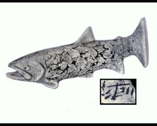 Mount St. Helens Ash Fish by Stan Langtwait Signed Stan