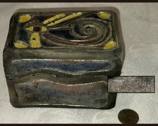 Lynn Merhidge Florida Potter Raku Pottery Box
