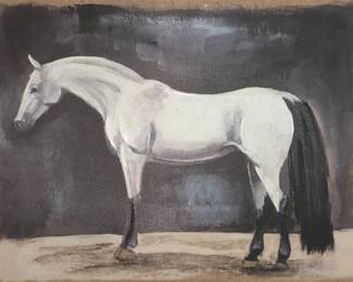 Unsigned Horse Painting Equestrian Studies