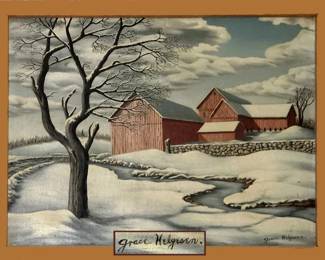 One of Two Grace Helgesen Paintings