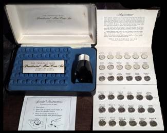 Sterling Silver Franklin Mint Set of Miniature President Coins