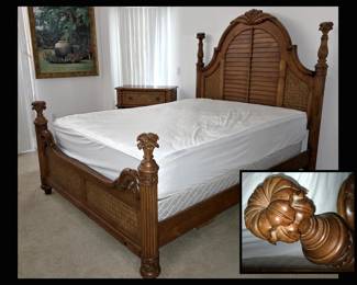 Palm Court Queen Bed Has Matching Nightstands, Armoire and Dresser