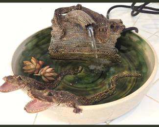 Wonderful Alligator Fountain Made by a Local Artisan