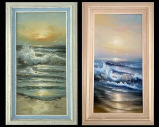 Pair of Signed Seascapes