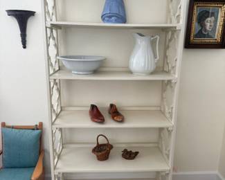Pair of white shelves