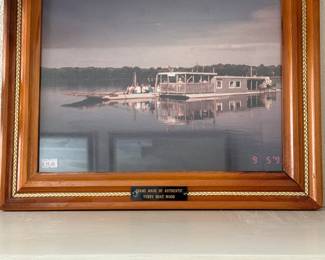 Frame made of authentic ferry boat wood