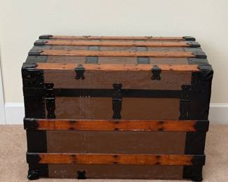 Wood & Metal Steamer Trunk