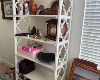 Pair of white shelves