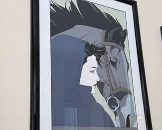 Framed, "Horse Lover" by Patrick Nagel