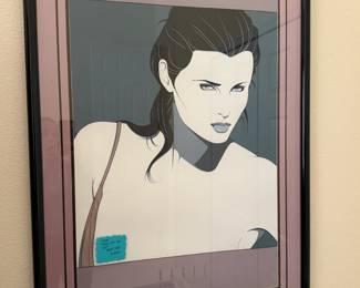 Framed, "Woman With Wet Hair", by Patrick Nagel, (2 of 2)