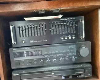 ADC SS-110 Sound Shaper One Ten stereo equalizer, Yamaha Receiver, Sony DVD/CD player