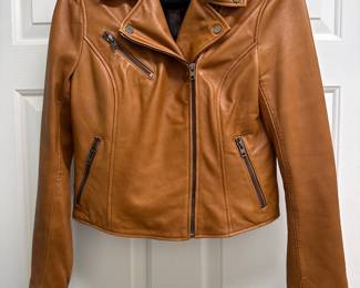 Black River cropped leather jacket size S