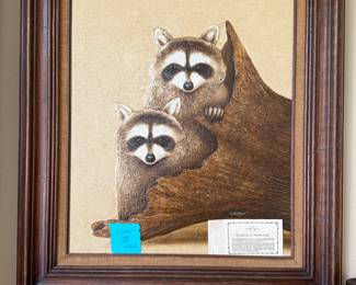"Racoons" by Cooper w/COA