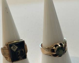 14k gold, diamond & peridot