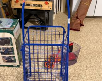 Metal collapsible shopping cart