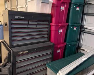 Storage bins, Craftsman rolling tool chest