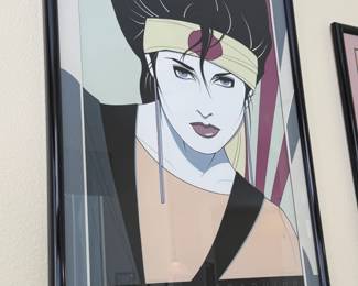 Framed, "Sushi Girl" by Patrick Nagel