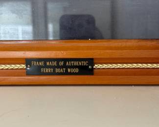 Frame made of authentic ferry boat wood