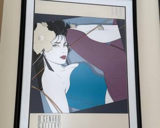 Framed, "Commemorative #9" by Patrick Nagel