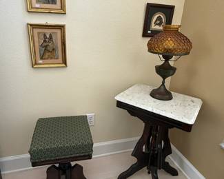 1 of 2 Marble Top Tables