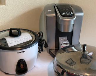 Keurig,  10 Cup Rice Cooker, Pressure Skillet