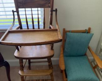 Child's High Chair and Rocker