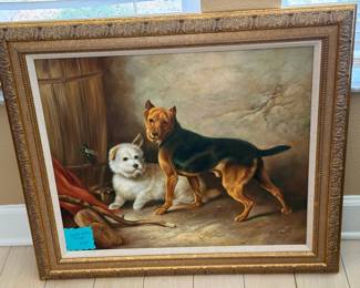 Original painting, Two Dogs