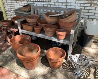 Outdoor garden seat, planters
