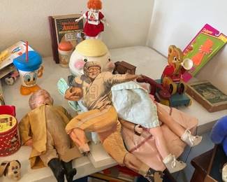 Vintage toys, Orphan Annie, Ovaltine cup, misc.