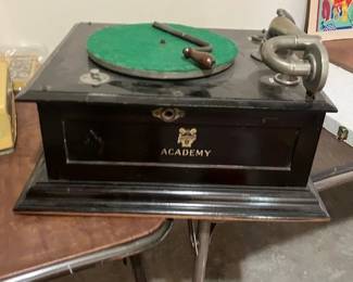 Academy antique record player