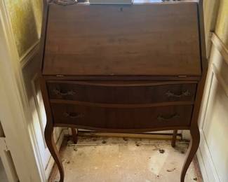 Drop front antique desk