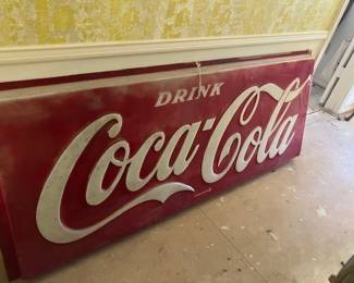 Vintage Coca-Cola sign, plastic advertising...6' long