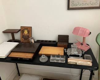 Great early plastic lamp/pen holder