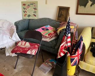 More sofea, flags, wall art