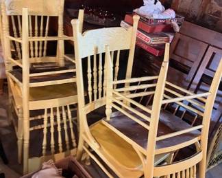 Nice antique spindle back chairs