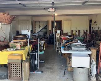 Tons of garage items, some antique