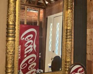 Gold antique mirror