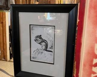 Lyman Byxbe signed, "Chipmunk", 1940.