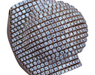 Palmiero Unique 18K Rose Gold Diamond Dome Ring