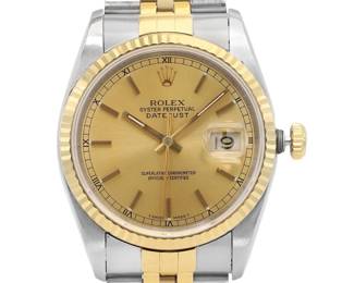 Rolex Datejust 36mm Gold Steel Mens Watch