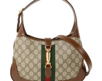 Gucci 1961 Jackie Painted Canvas Shoulder Bag