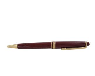 Vintage Montblanc Meisterstuck Burgundy Resin Gold Tone Ballpoint Pen