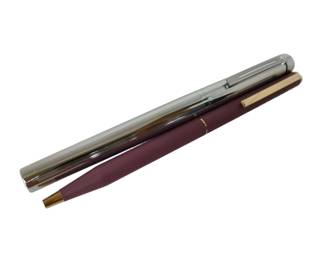 Vintage Sheaffer Purple and Black Fountain Pen and Ballpoint Pen Set