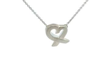 Tiffany Co. Paloma Picasso Loving Heart Sterling Silver Necklace